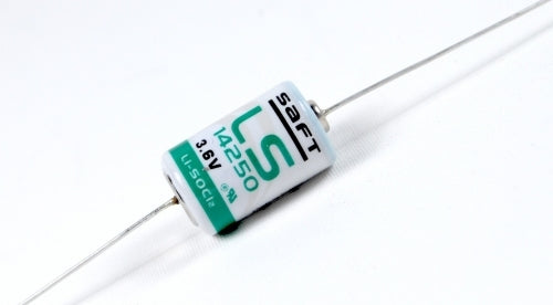 Saft Lithium Rundzelle LS14250 mit axialem Drahtanschluss 3,6V und 1,2Ah