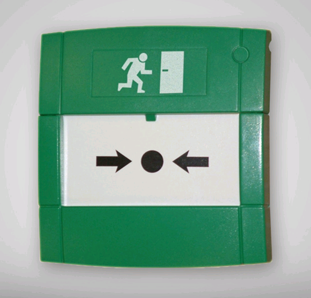HONEYWELL Life Safety (Notifier) Grüner manueller Einbaumelder mit doppeltem Wechslerkontakt + Flexelement