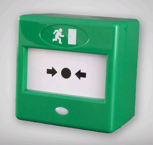 HONEYWELL Life Safety (Notifier) Grüner Handmelder mit Wechslerkontakt und LED