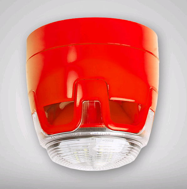 HONEYWELL Life Safety (Notifier) Enscape Wandsirene/Blitzleuchte LED rot-weiß inkl. Base