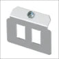 OBO 7405322 GES6-2U10T 9011 Vloercontactdoos
