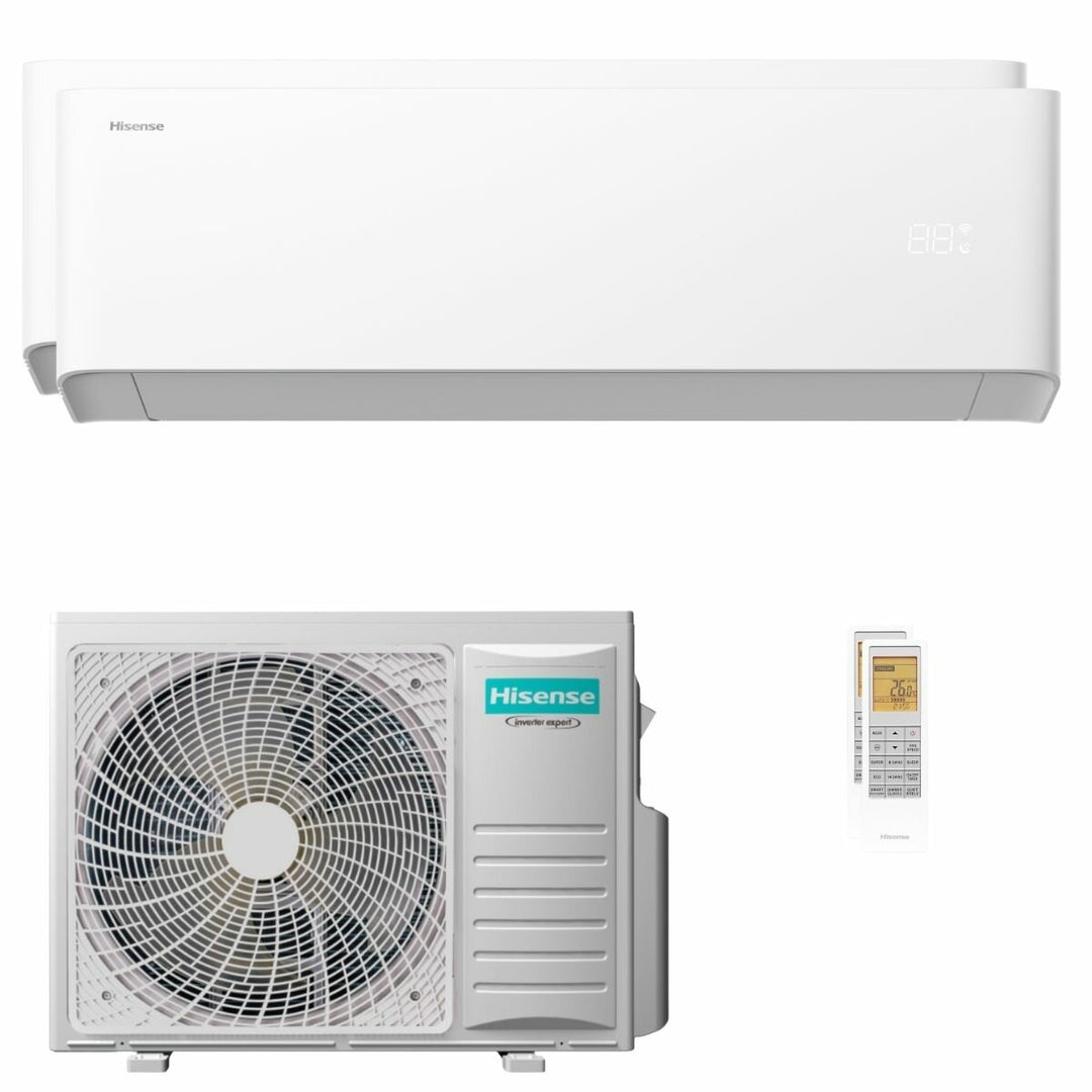 Hisense Uni HB 7000+9000 BTU – Multisplit-Klimagerät (2 Innengeräte), 4,7/5,6 kW, R32, A++/A+, WLAN