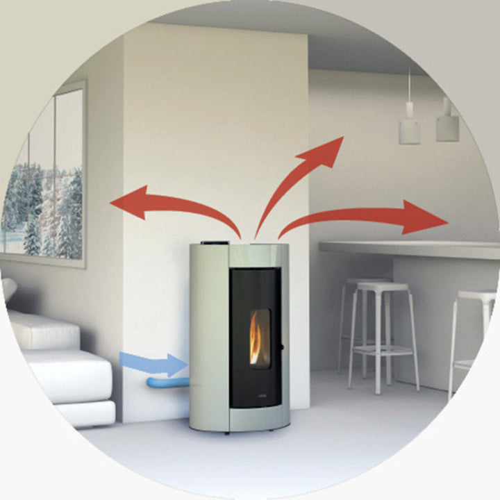 Cadel Spirit 5 luftgeführt – Pelletofen, 5,2 kW, WLAN, Anthrazit
