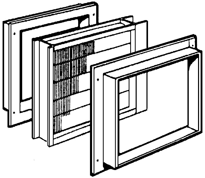 Escoclima Gegenrahmen-Set für Heizregister 500x250 mm EC10001
