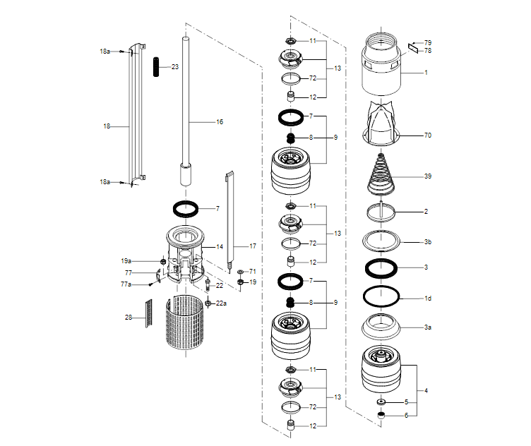 GRUNDFOS Unterwasserpumpe SP 125-1 Nr. 17A01901