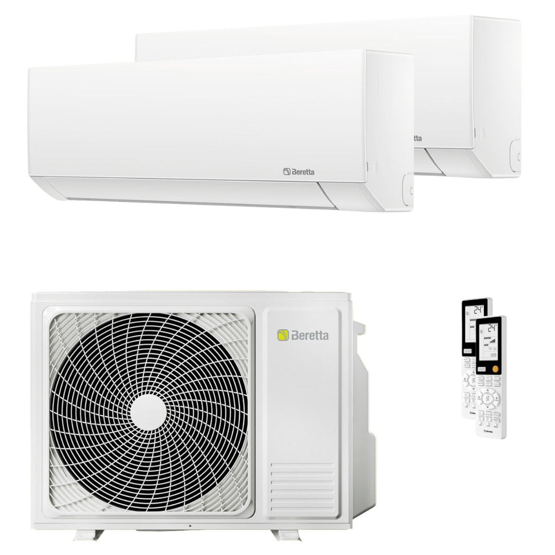Beretta BREVA E 9000+9000 BTU – Multisplit-Klimagerät (2 Innengeräte), 4,8/5 kW, R32, A++/A+