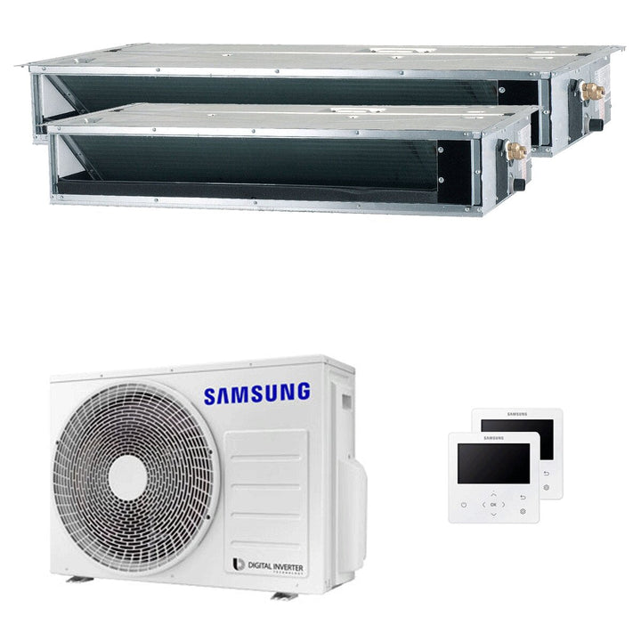 Samsung Kanalgerät 9000+18000 BTU – Multisplit-Klimagerät (2x), 5,2/6,3 kW, R32, A+++/A+