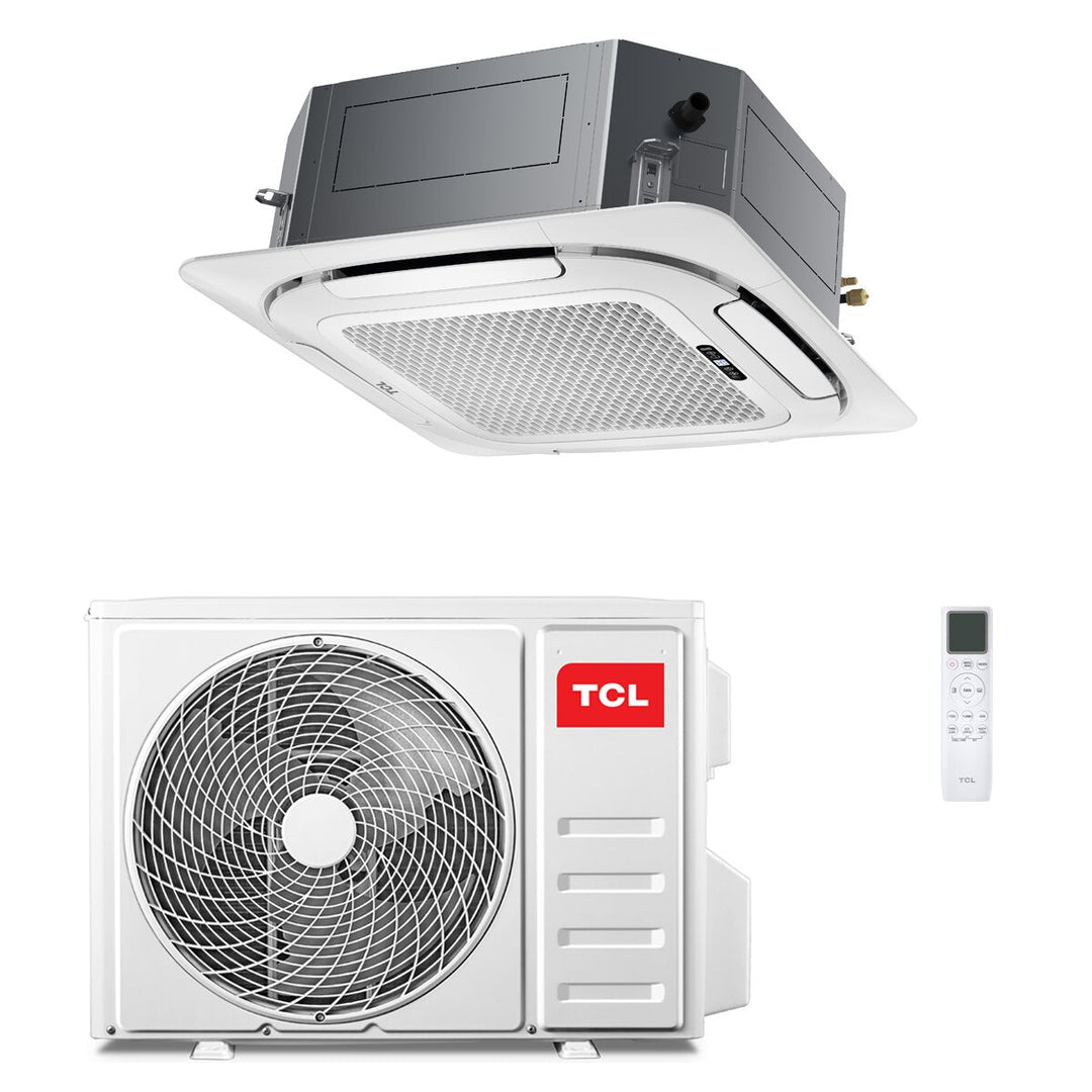 TCL Kassettengerät 4-Wege Serie S Compact 18000 BTU – Split-Klimagerät, 5,3/5,8 kW, R32, A++/A+, WLAN