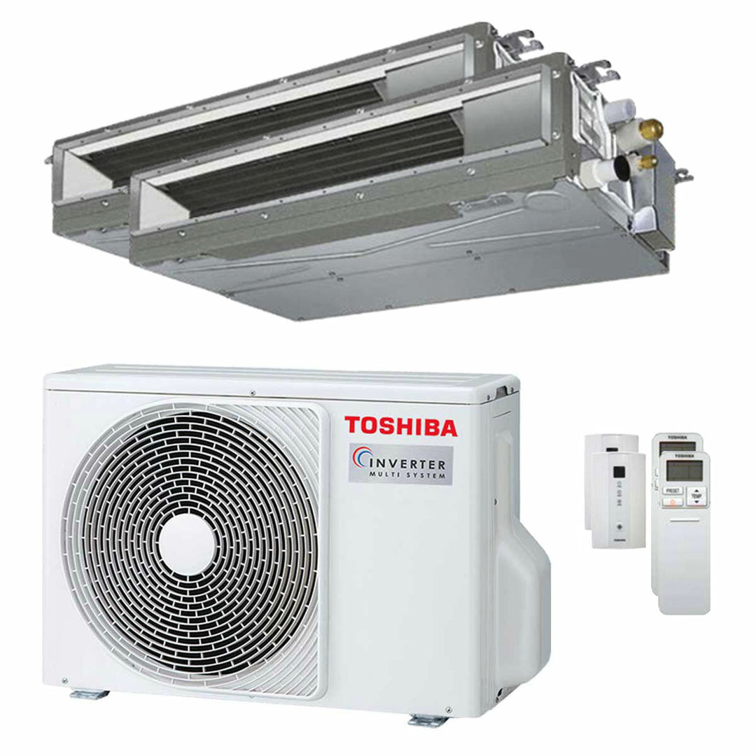 Toshiba Kanalgerät U2 7000+9000 BTU – Multisplit-Klimagerät (2x), 4/4,4 kW, R32, A++/A++