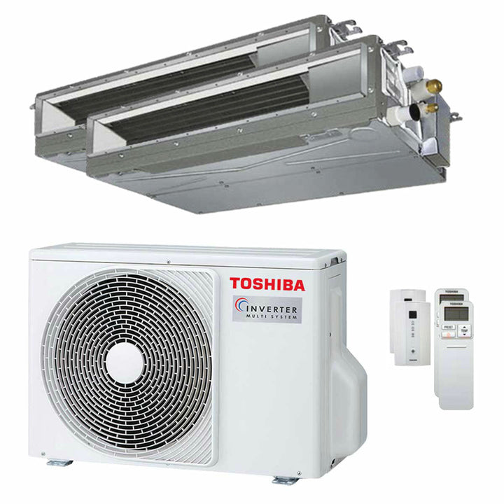 Toshiba Kanalgerät U2 7000+9000 BTU – Multisplit-Klimagerät (2x), 4/4,4 kW, R32, A++/A++