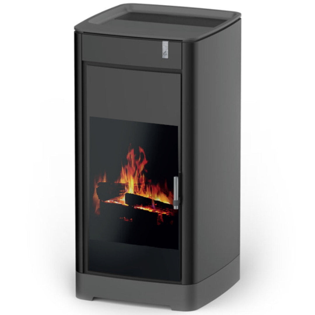 Girolami Furni 22 nera – Holzofen (wasserführend), 22 kW, Schwarz