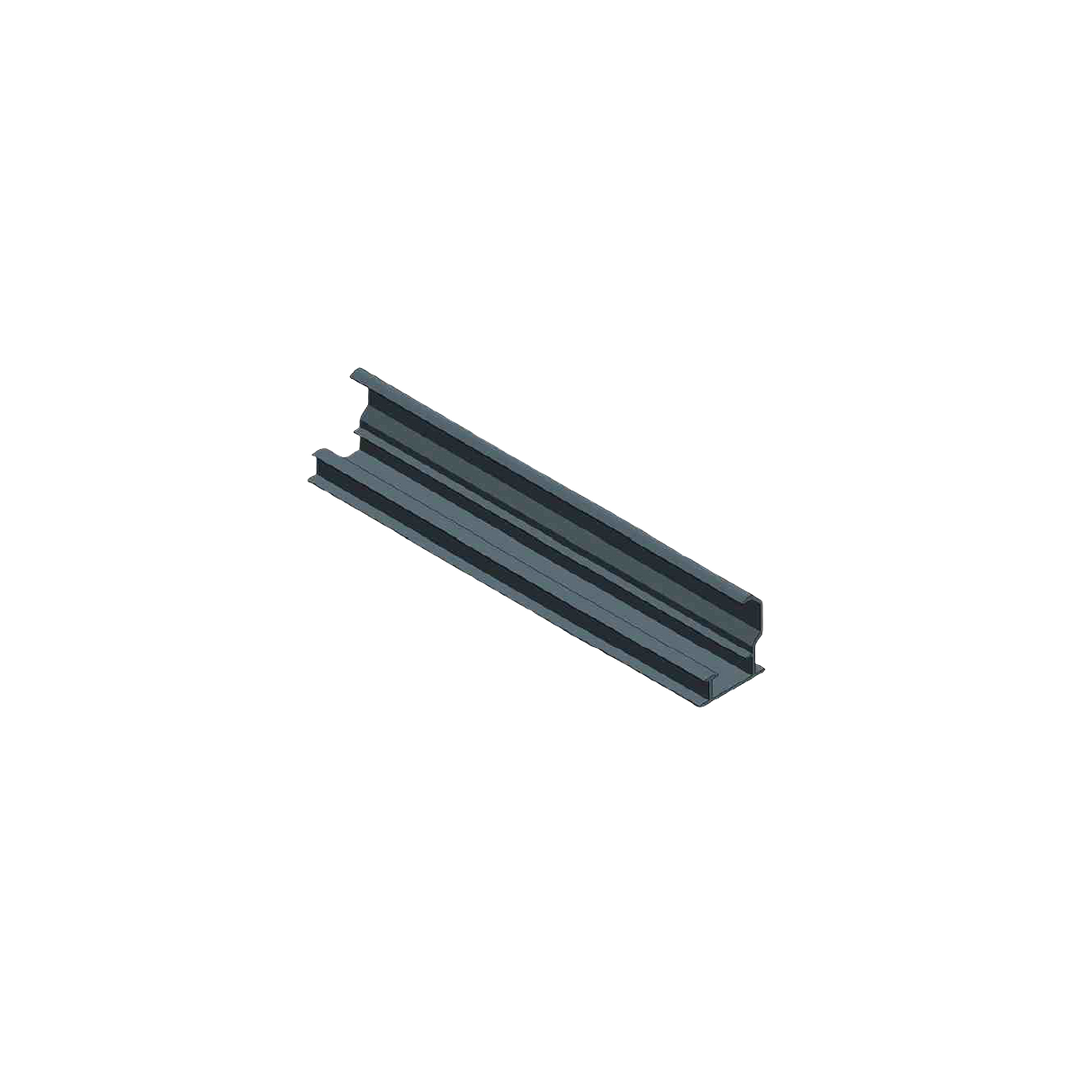 Van Der Valk Solar-Aluminium Inleg Profiel Onder H35 L=6650 Zwart (700503506650Zw)