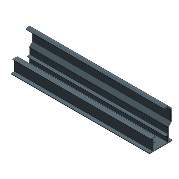 Van Der Valk Solar-Aluminium Inleg Profiel Onder H40 L=6650 Zwart (700504006650Zw)