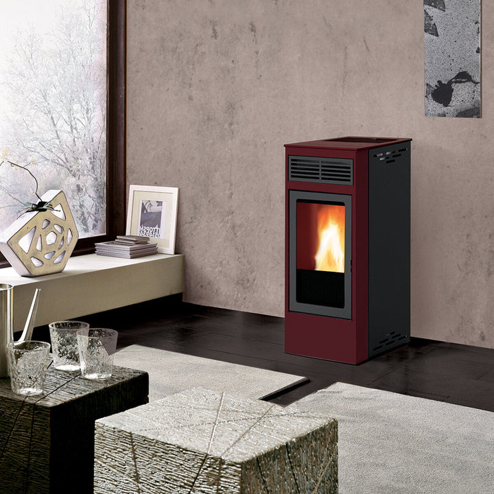 Italiana Camini Yulia – Pelletofen, 7 kW, Bordeaux