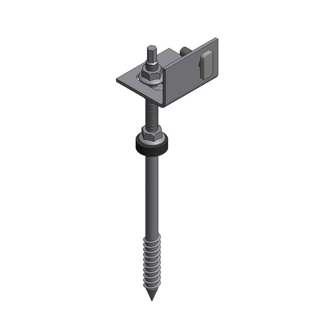 Van Der Valk Solar-Roestvrijstaal Boltline Stokschroef M10X300+L-Adapter+Hoek (747896)