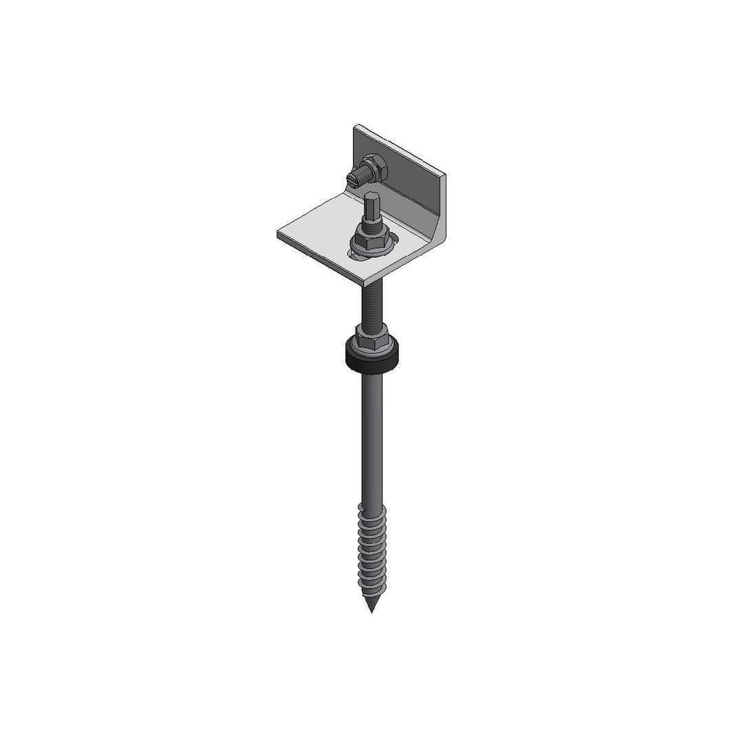 Van Der Valk Solar-Roestvrijstaal Boltline Stokschroef M10X250+L-Adapter+Hoek (747897)