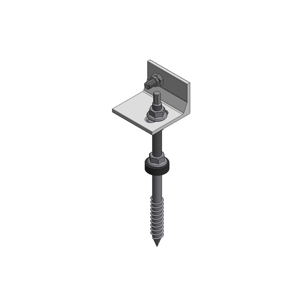 Van Der Valk Solar-Roestvrijstaal Boltline Stokschroef M10X200+L-Adapter+Hoek (747898)