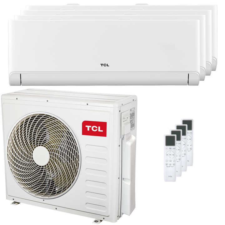 TCL BreezeIN P5 9000+12000+12000+12000 BTU – Multisplit-Klimagerät (4 Innengeräte), 9,8/10 kW, R32, A++/A+, WLAN