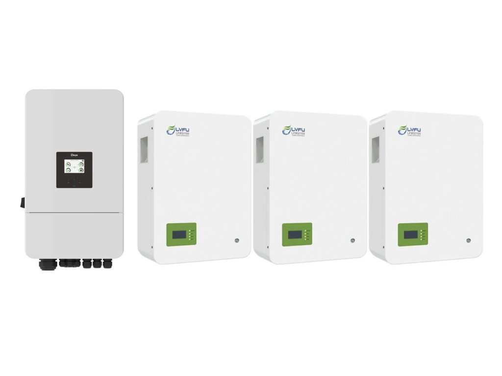 Deye Speicherset SUN-10K-SG05LP3-EU-SM2 + 3× LVFU LFW51100 (10 kW / 15,36 kWh)