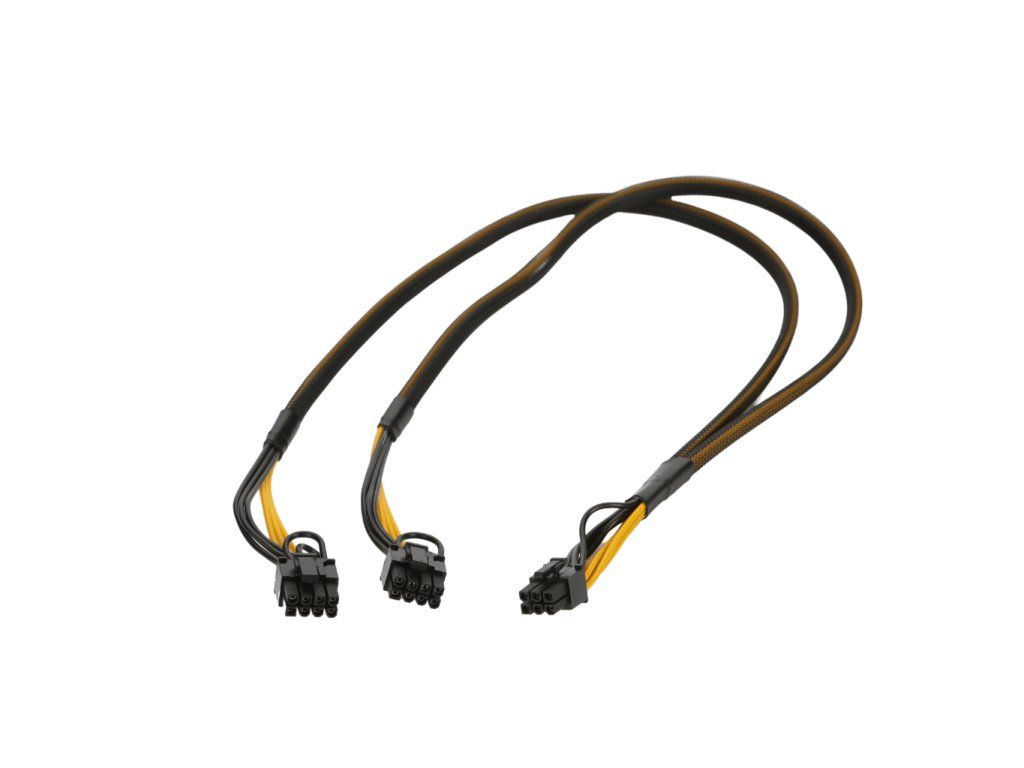 18AWG 6-poliger Stecker auf Dual 6+2 Stecker (geteilt)