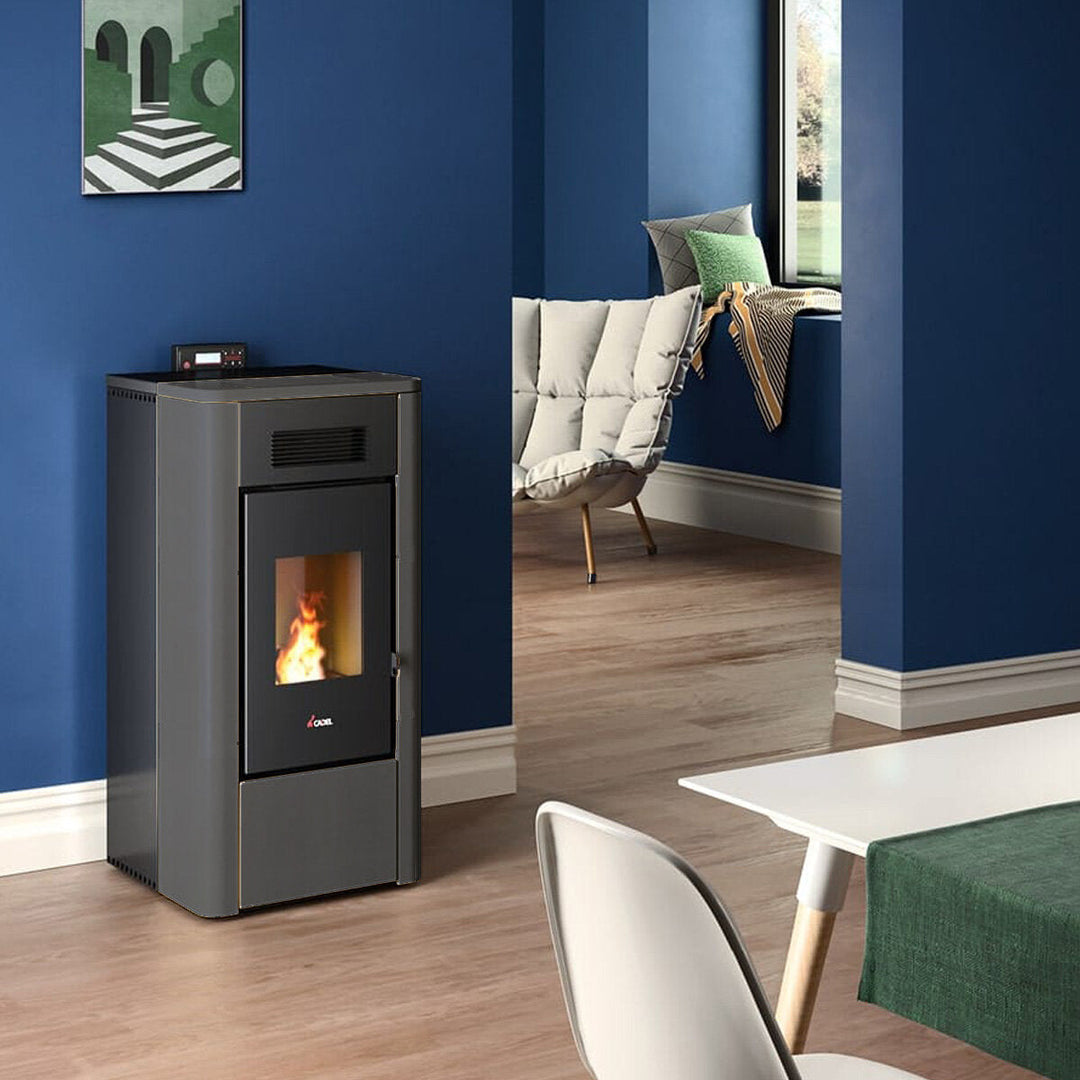 Cadel River 16 – Pelletofen (wasserführend), 16,1 kW, WLAN, Anthrazit