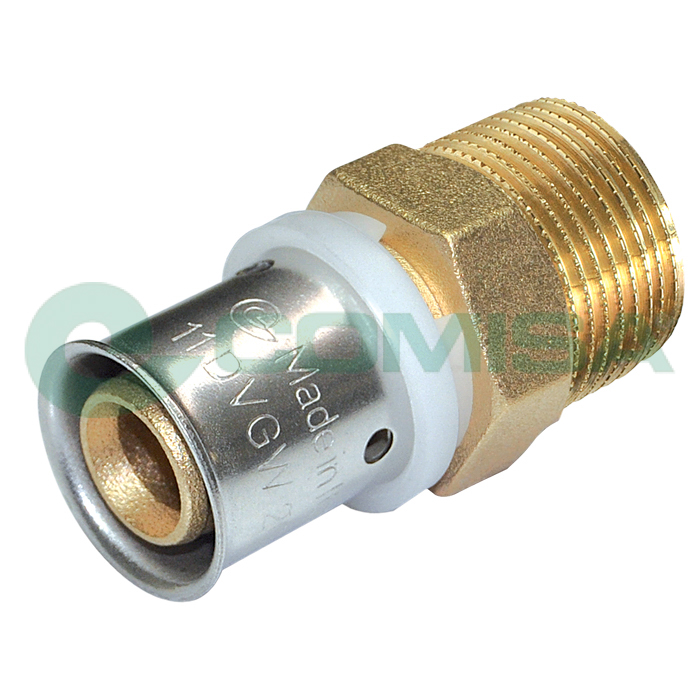 Comisa Pressübergang gerade 1/2" AG x Ø 16 mm, Wasser