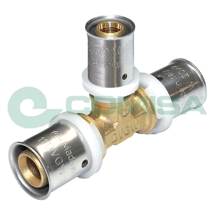 Comisa Press-T-Stück reduziert Ø 20 x 20 x 16 mm, Wasser