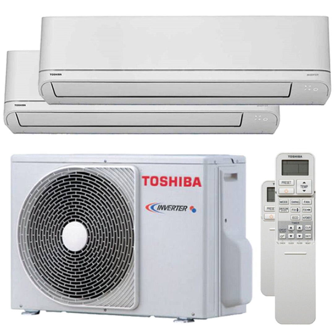 Toshiba Shorai R32 5000+12000 BTU – Multisplit-Klimagerät (2 Innengeräte), 4/4,4 kW, R32, A++/A++
