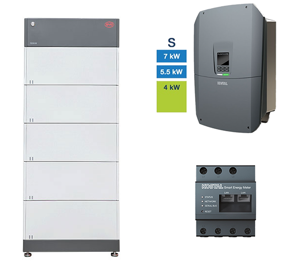 BYD + KOSTAL HV-System, 4,0-7,0 kW, 13,8 kWh nutzbar, 3-phasig, BYD HVM 13.8 + PLENTICORE S G3