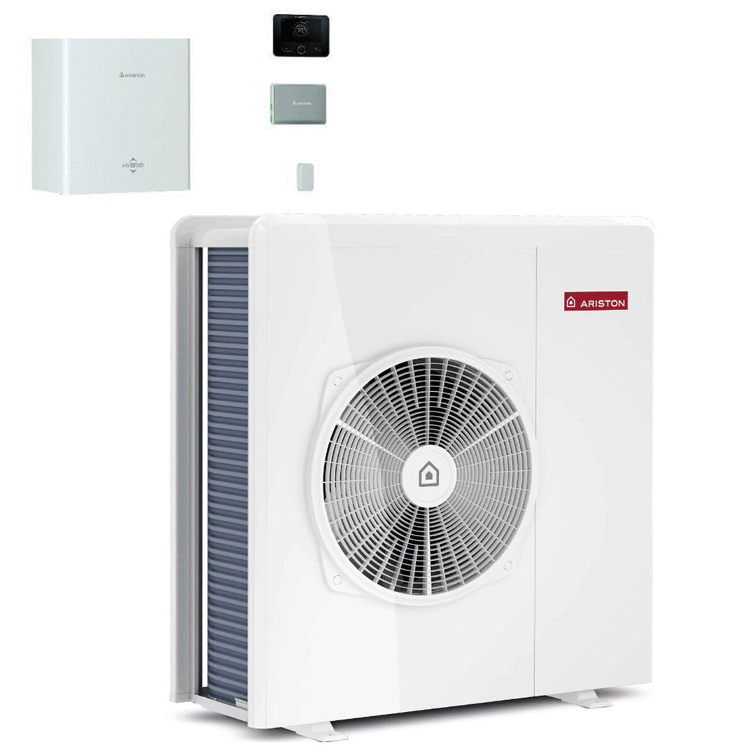 Ariston Nimbus M Hybrid Universal Net – Luft-Wasser-Wärmepumpe, 8 kW, R32, A++, Drehstrom, WLAN