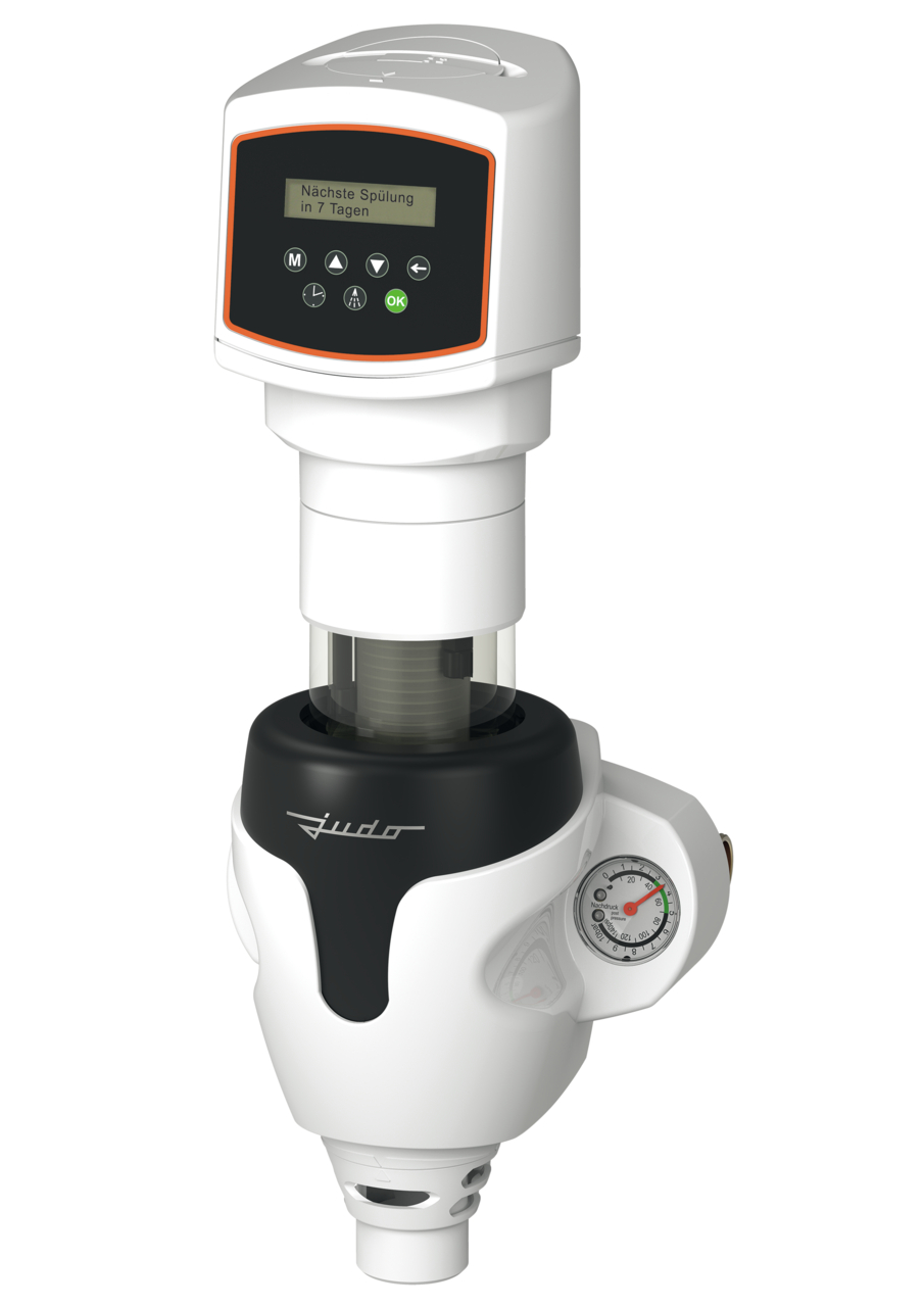 JUDO JPF-QC-AT ¾" 320 µm, Nenndurchfluss 6,7 m³/h, Maschenweite 0,32 mm Automatik-Rückspül-Schutzfilter (zeitgesteuert)