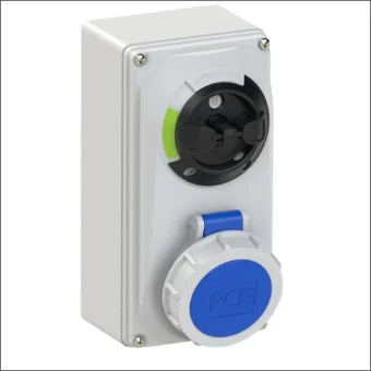 PCE 103472 CEE-contactdoos uitschakelbaar, beveiligd (IEC 60309)