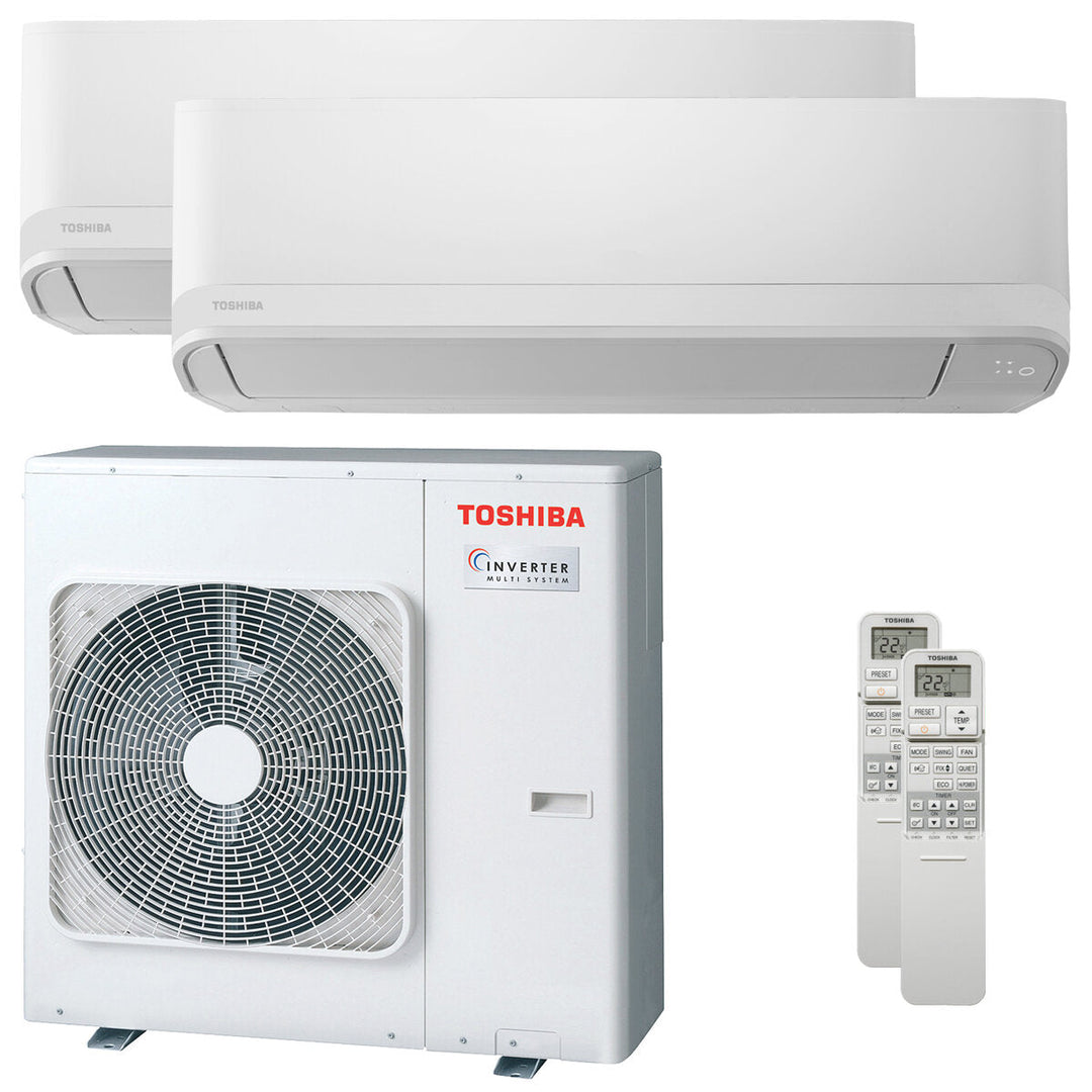Toshiba Seiya Classic 2025 5000+24000 BTU – Multisplit-Klimagerät (2 Innengeräte), 7/8,7 kW, R32, A+++/A++