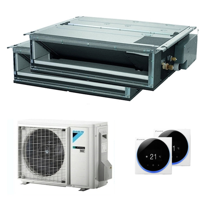 Daikin Kanalgerät Mini Sky FDXM-F9 12000+18000 BTU – Multisplit-Klimagerät (2x), 5/5,6 kW, R32, A+++/A++