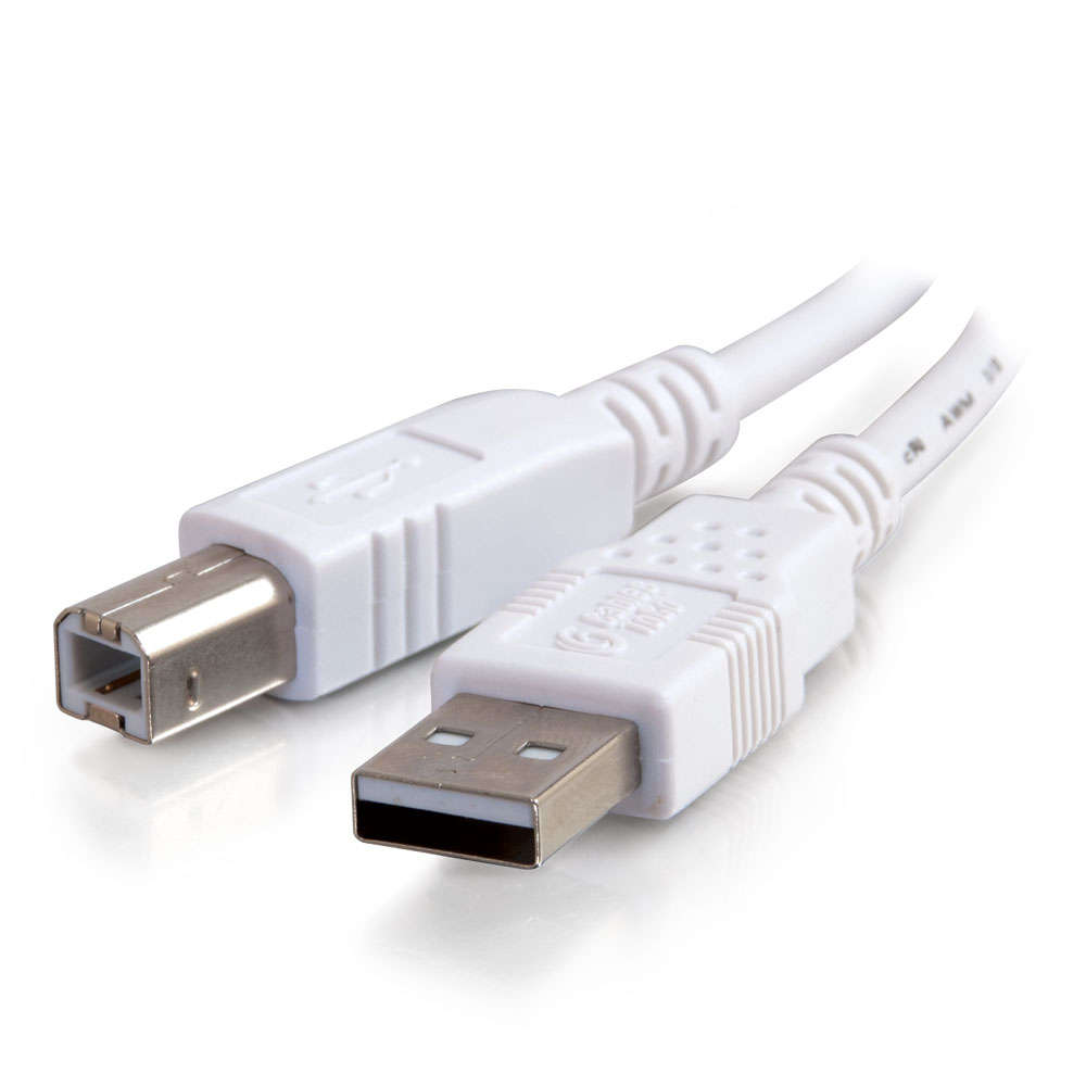 C2G 2m USB 2.0 A/B CBL WHT