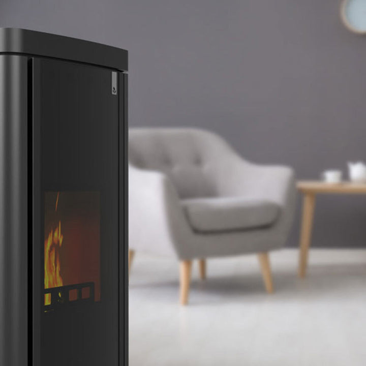 Girolami Soft 22 nera – Holzofen (wasserführend), 22 kW, Schwarz