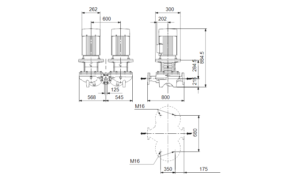 GRUNDFOS Einstufige Inlineepumpe TPD 125-100/6 A-F-A-BQQE-KW5 Art. 98743784