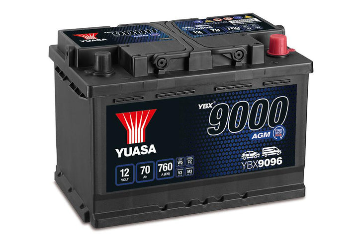 Yuasa AGM Start-Stop Batterie YBX9096 12V 70Ah 760A (YBX9000 Serie)