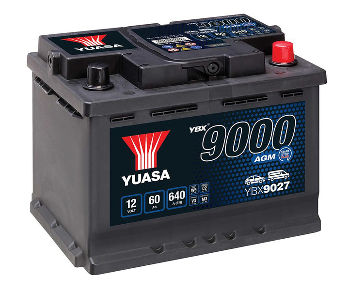 Yuasa AGM Start-Stop Batterie YBX9027 12V 60Ah 640A (YBX9000 Serie)