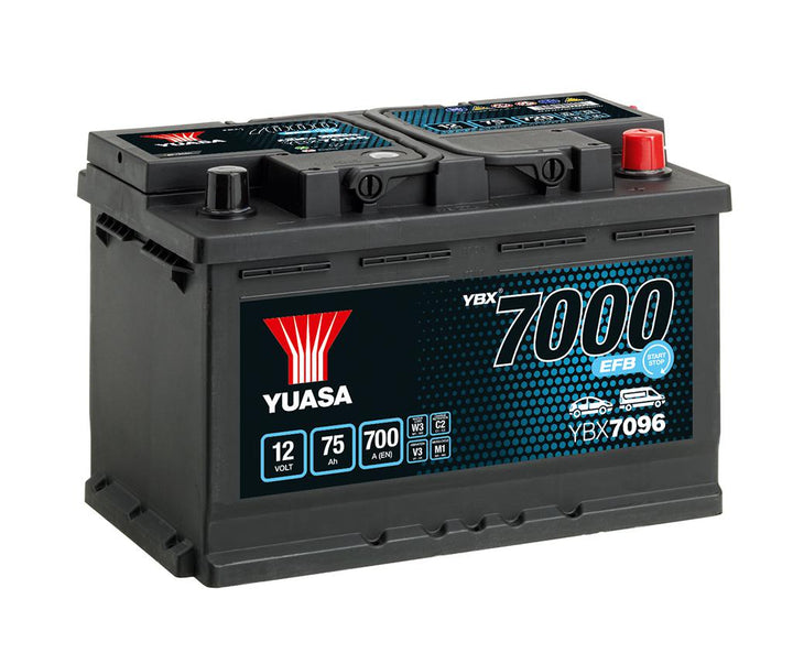 Yuasa EFB Start-Stop Batterie YBX7096 12V 75Ah 700A (YBX7000 Serie)