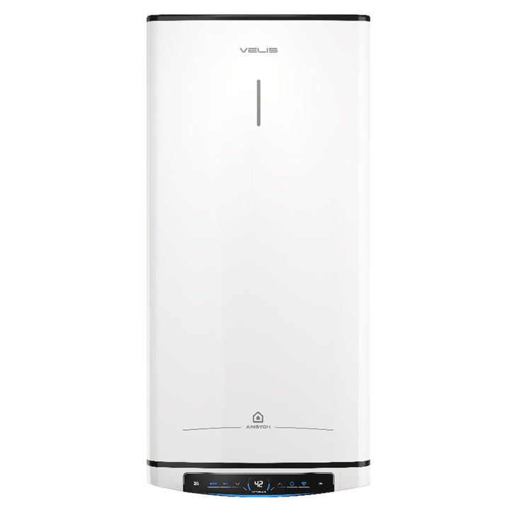Ariston Velis Pro Dry WiFi vertikal/Horizontal – Elektrischer Warmwasserspeicher, 80 Liter, Energieeffizienzklasse B, WLAN