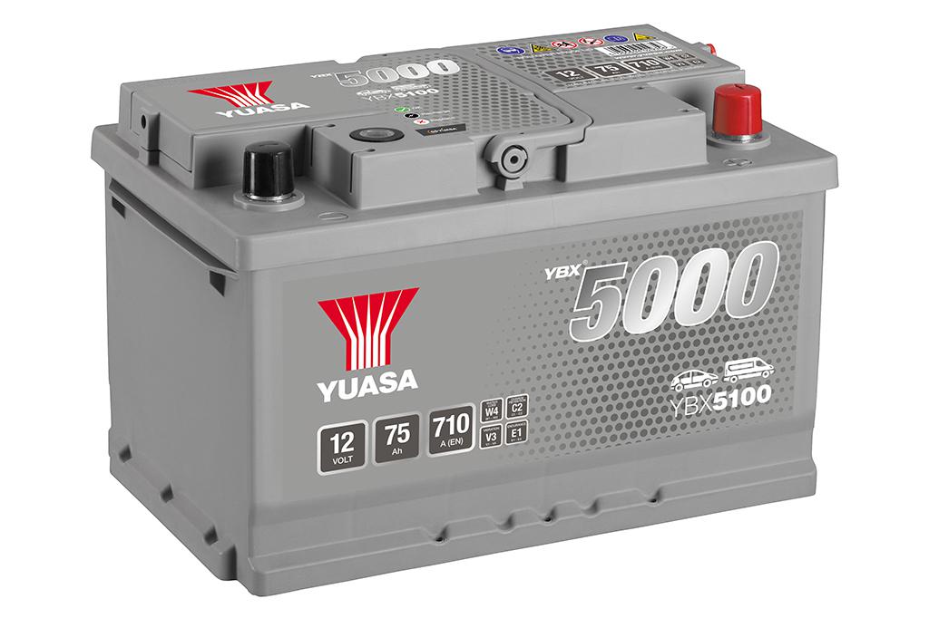 Yuasa Autobatterie YBX5100 12V 75Ah 710A (YBX5000 Serie)