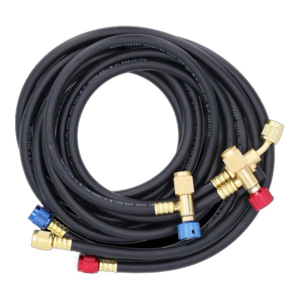 Javac JAV-1071 Füllschlauch-Set Safe Seal 1/4", 3 Schläuche, 183 cm