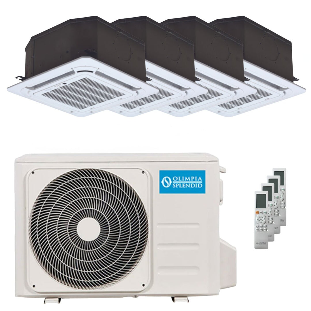 Olimpia Splendid Nexya S6 E Cassette 9000+9000+9000+12000 BTU – Multisplit-Klimagerät (4 Innengeräte), 8,23/8,76 kW, R32, A++/A+
