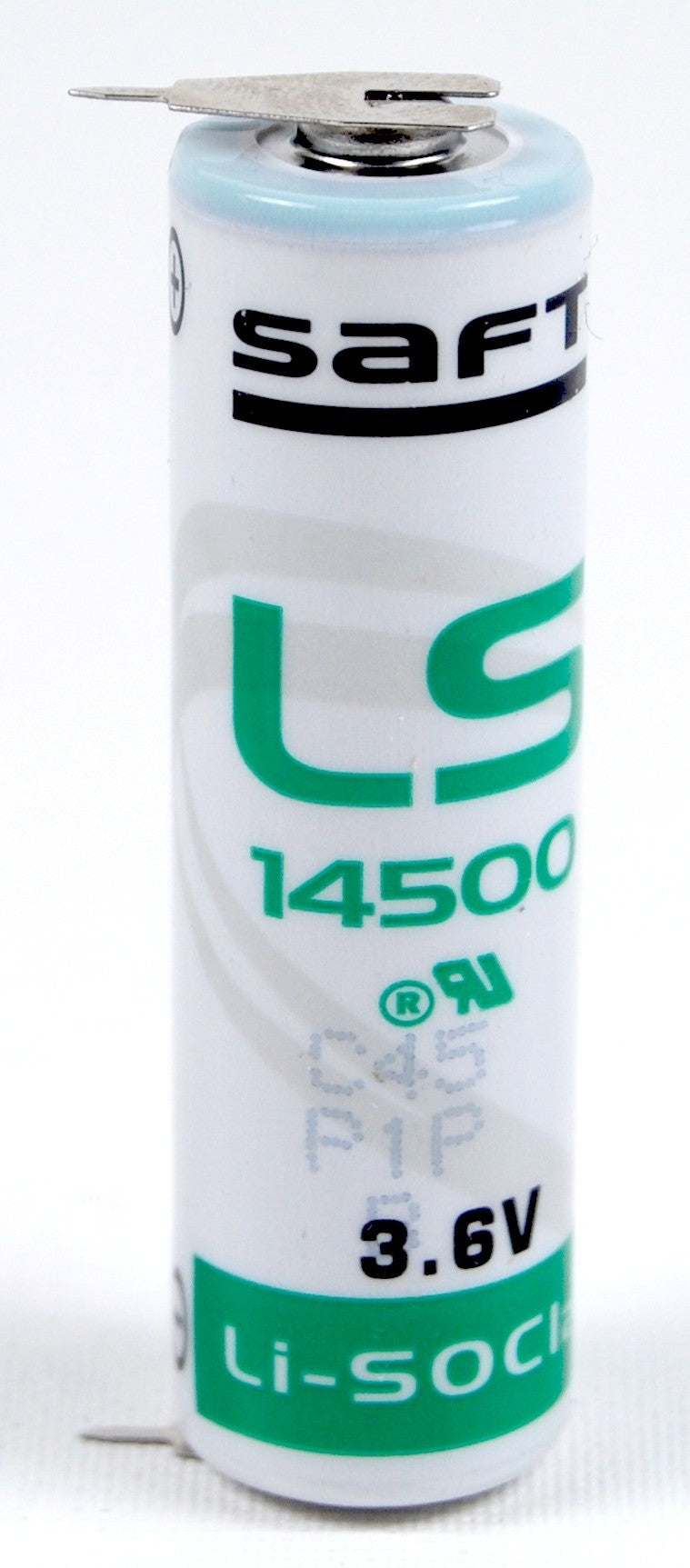 Saft Lithium Rundzelle LS14500 2PF mit 3,6 V und 2,6 Ah