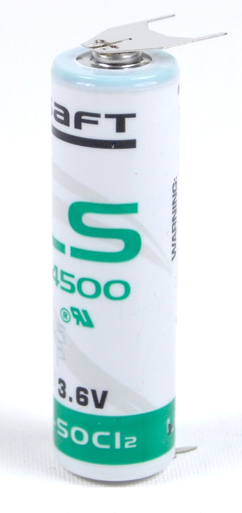 Saft Lithium Rundzelle LS14500 2PF mit 3,6 V und 2,6 Ah