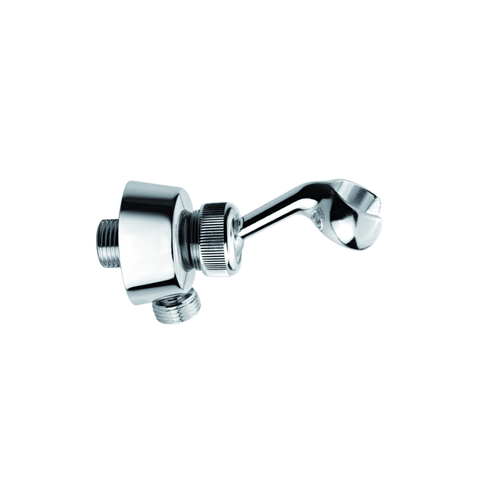 Calflex Brausehalter konisch mit Wandanschlussbogen, Messing