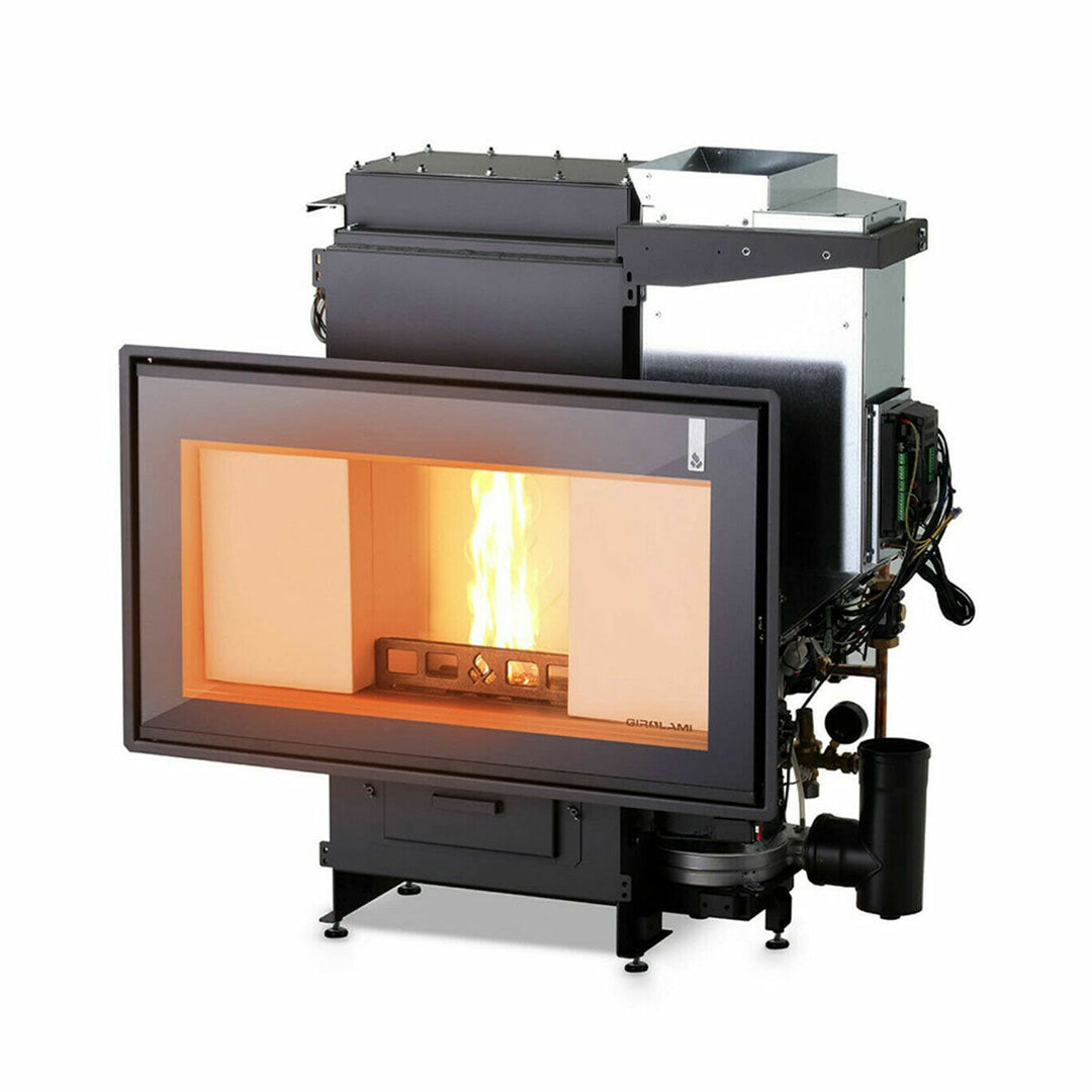 Girolami TI SLIM PANORAMA 22 – Mehrstoff-Heizkamin (wasserführend), 21 kW