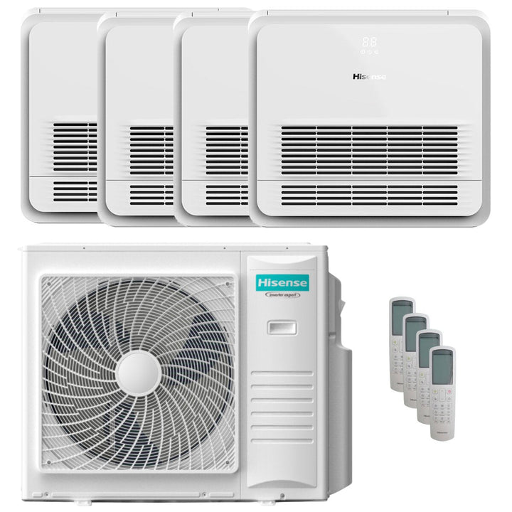 Hisense Standgerät AKT 12000+12000+12000+12000 BTU – Multisplit-Klimagerät (4x), 10/11 kW, R32, A++/A+