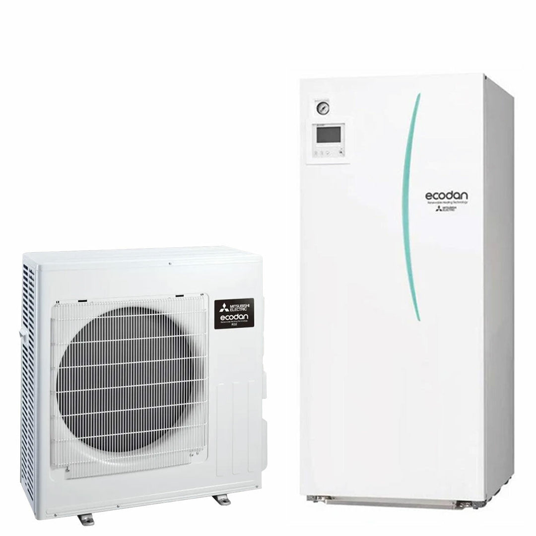 Mitsubishi Electric Ecodan – Luft-Wasser-Wärmepumpe (Split), 6 kW, R32, A++, Wechselstrom, Speicher 170 L